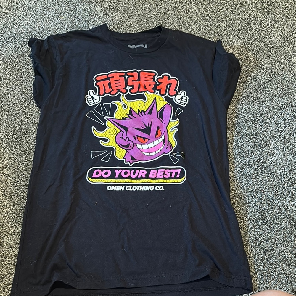 Black Tee with Purple Graphic